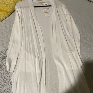 White cardigan
